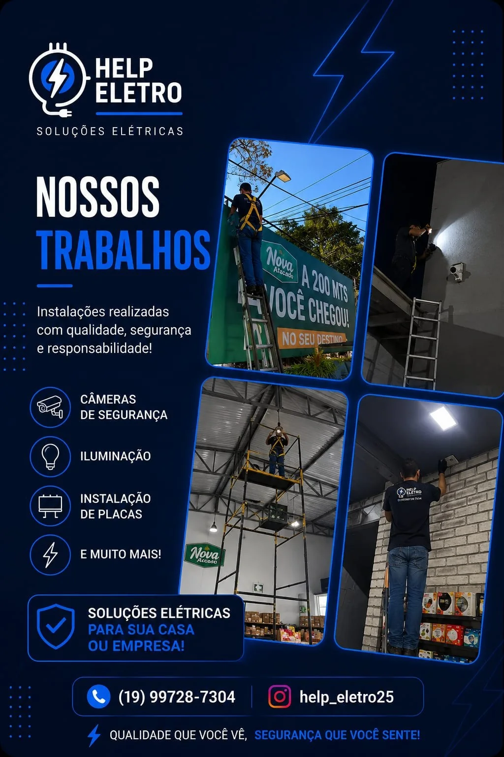 Serviços realizados pela Help Eletro